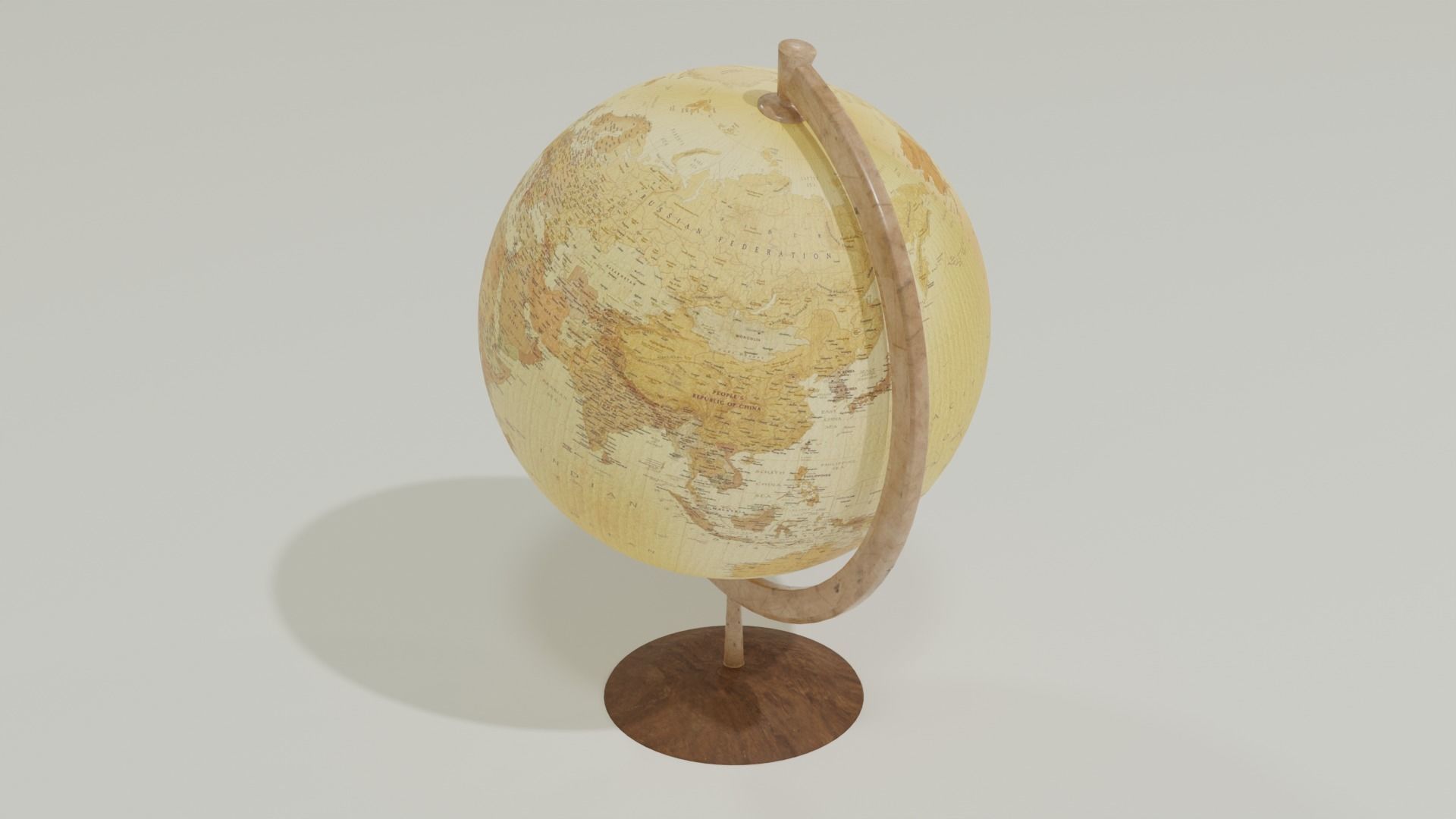 Vintage Table Globe - Low poly PBR Low-poly 3D model_2