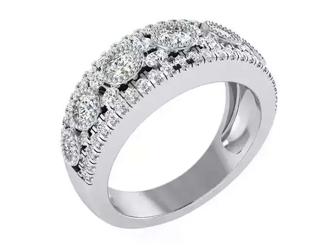 Diamond signet ring 3153 3D print model