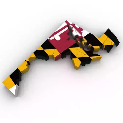 Maryland Political Map 3D model