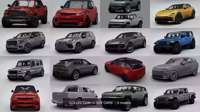 COLLECTION 10 SUV CARS   