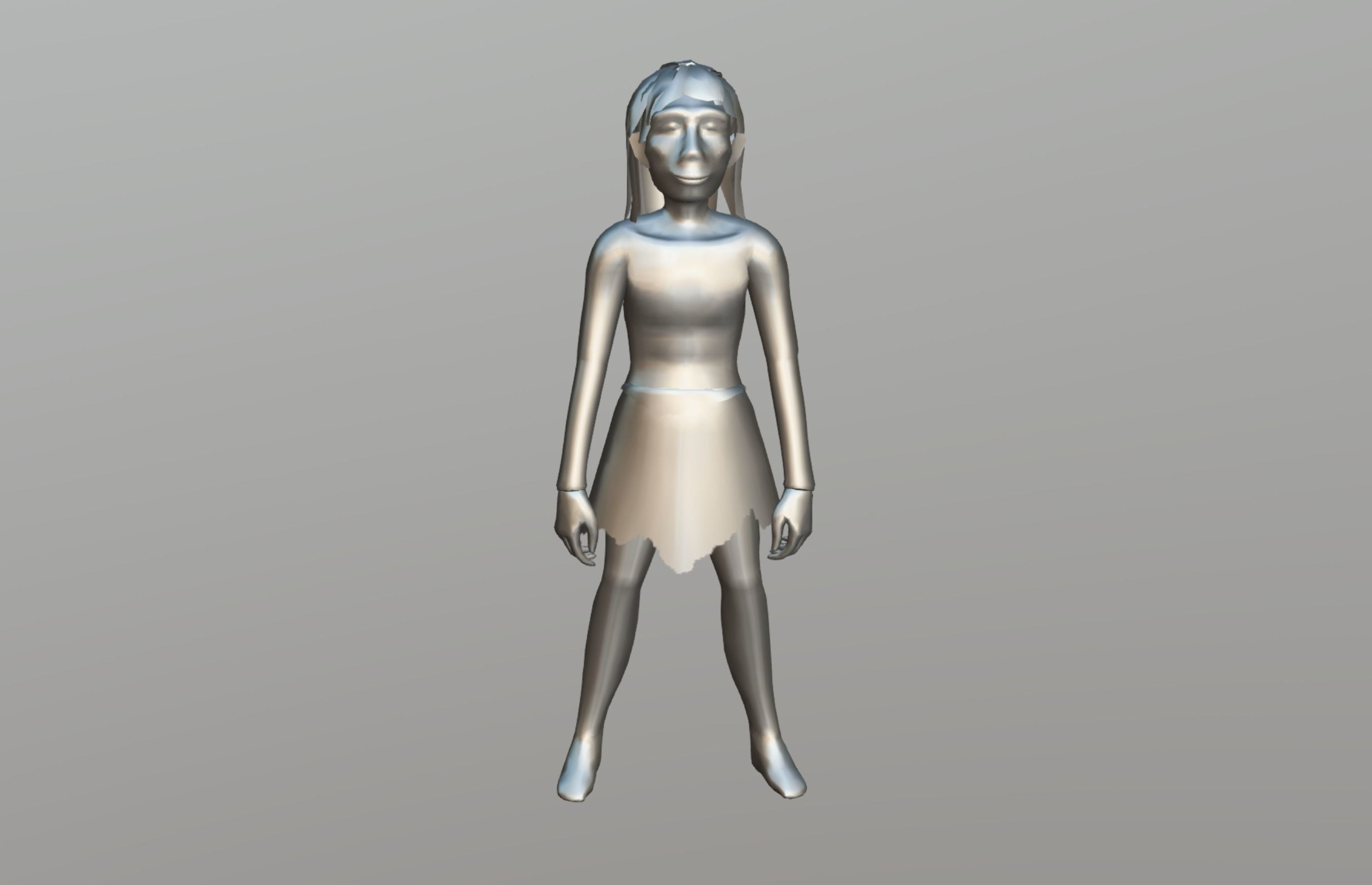  Caveman Old Man Low-poly 3D model_12