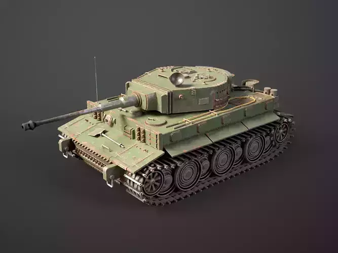 Panzer VI Tiger I - WW2 German heavy Tank 3D model