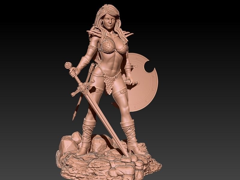Red Sonja 3D print model_3