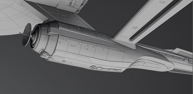 SNW Discovery Enterprise Scale model 3D print model 6