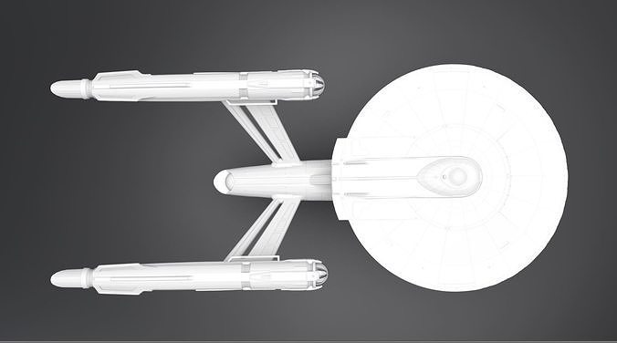 SNW Discovery Enterprise Scale model 3D print model 4