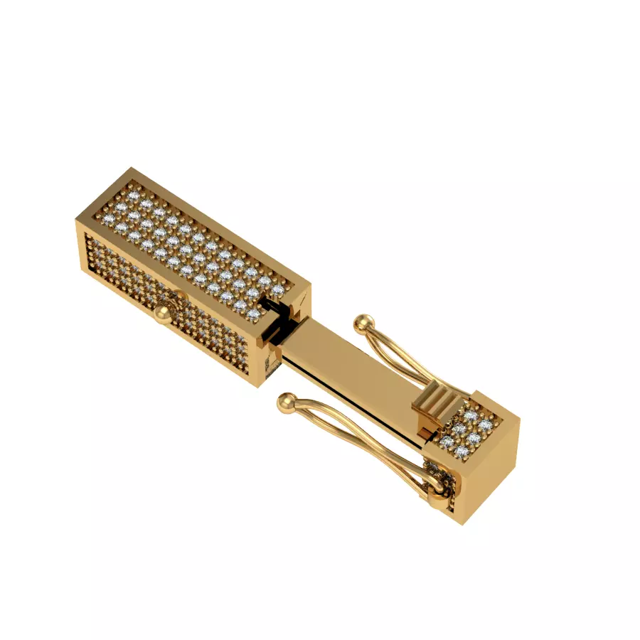 square shaped clasp 3D print model_0