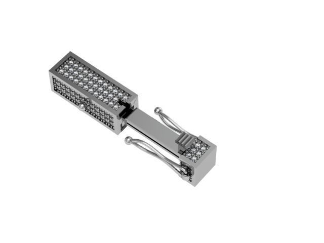 square shaped clasp 3D print model_3