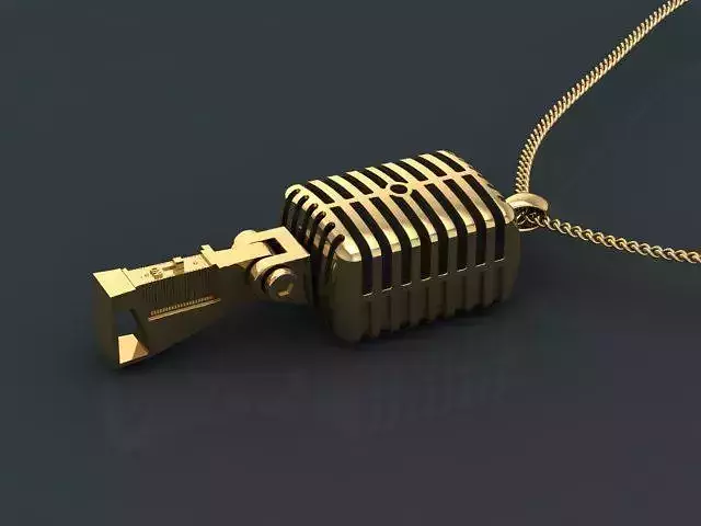microphone pendant   3D print model