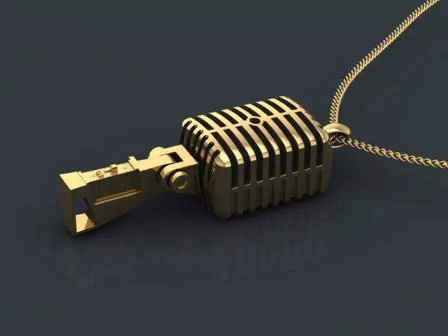 microphone pendant 3D print model