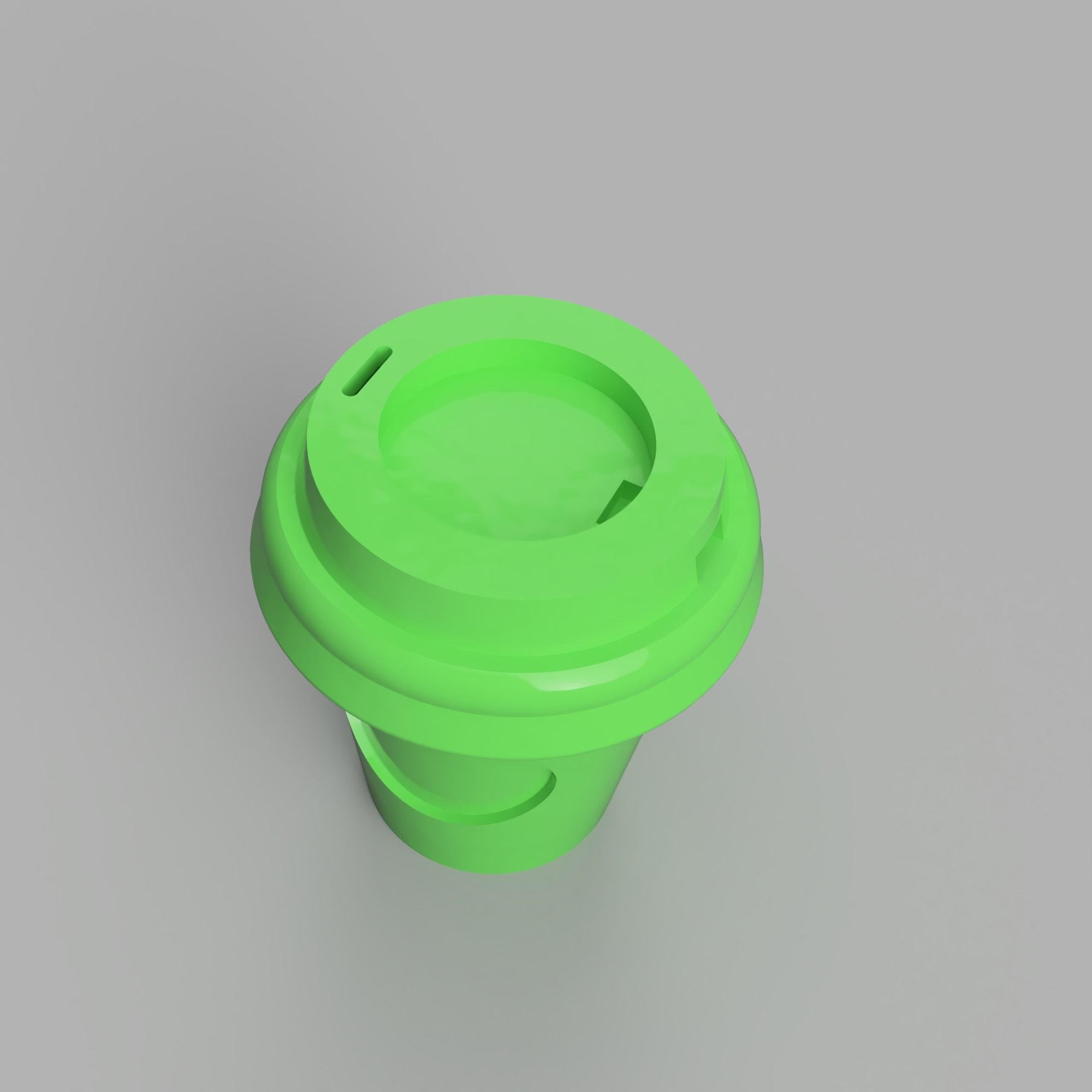 Coffee Cup Pill Box Keychain 3D print model_2