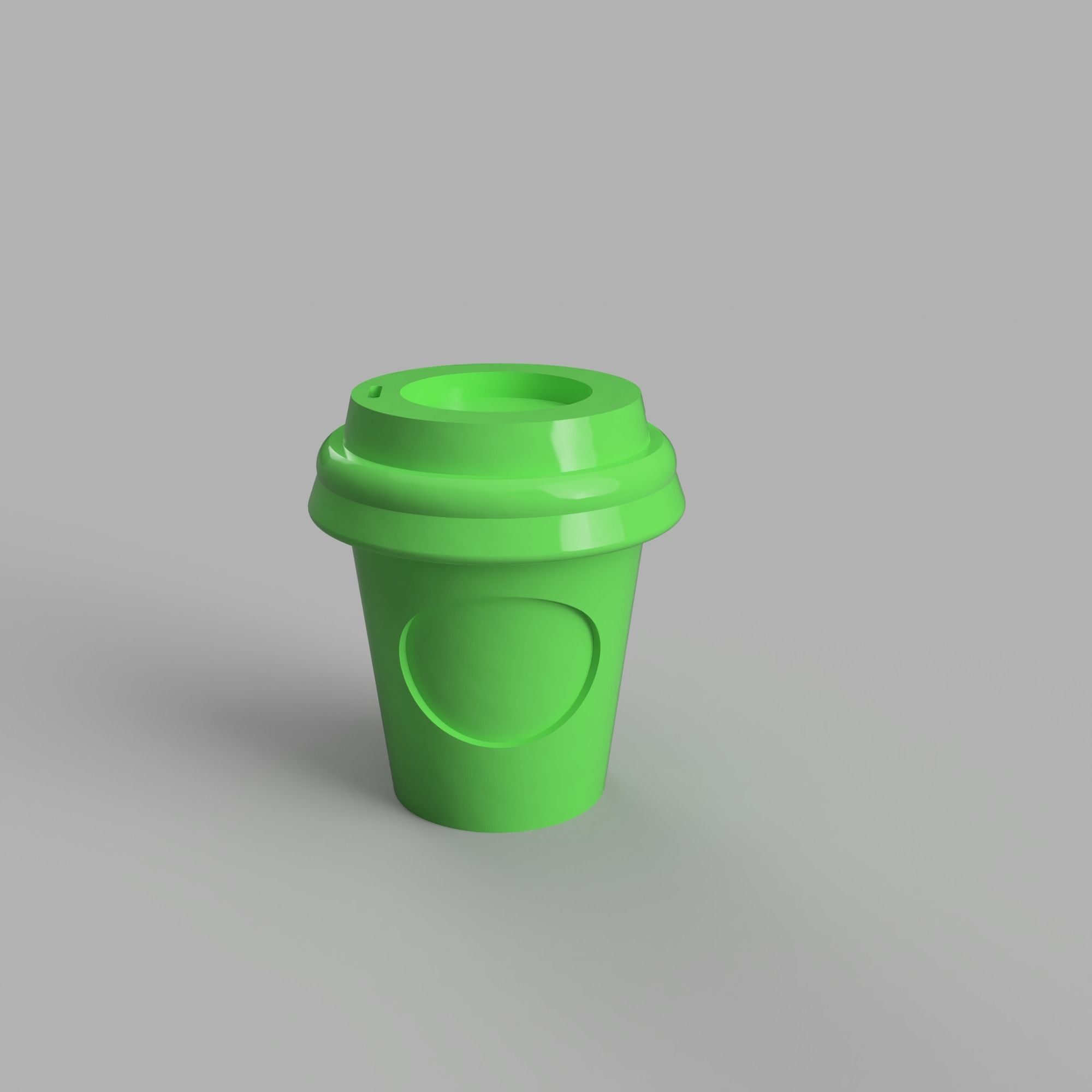 Coffee Cup Pill Box Keychain 3D print model_1