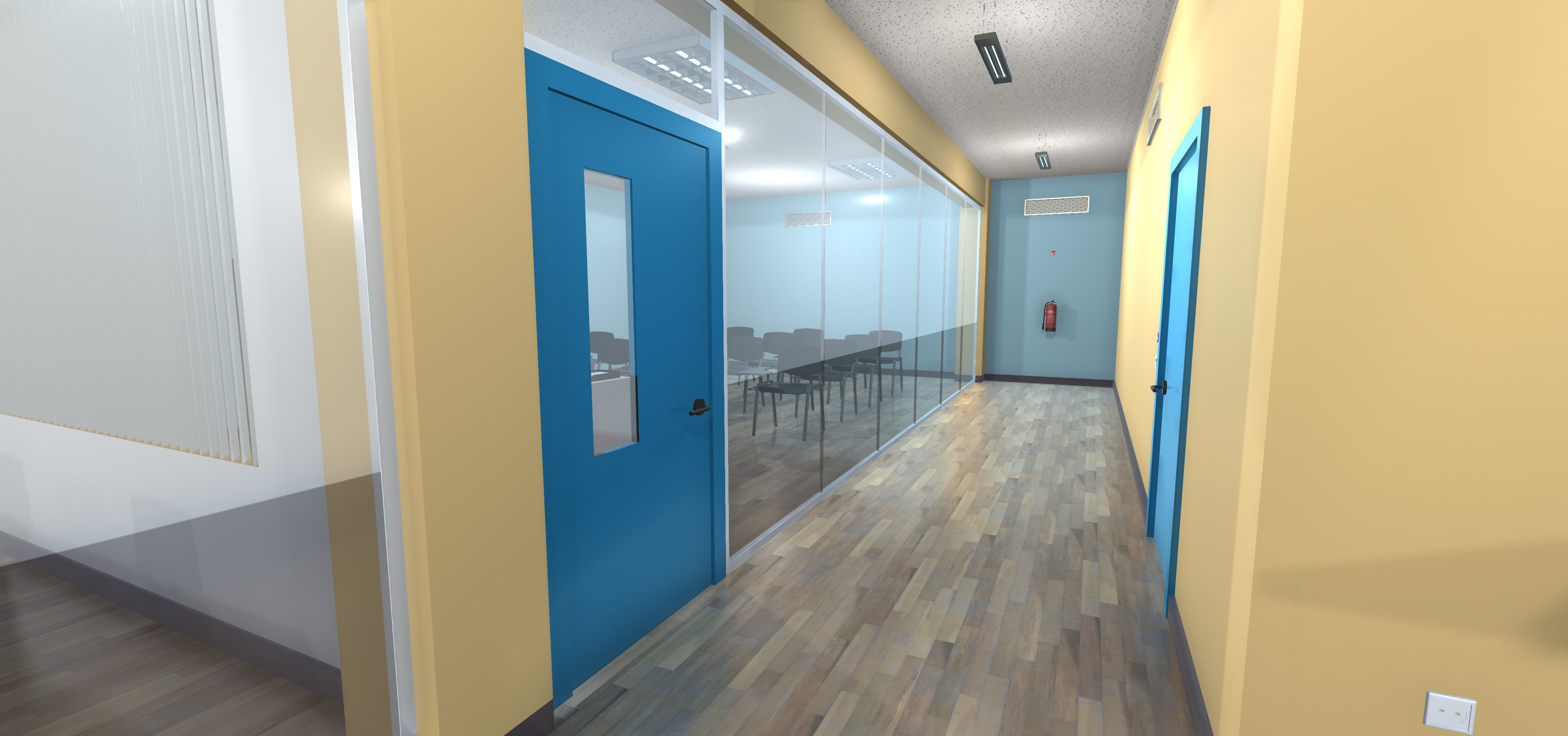 Language school Low-poly 3D model_13