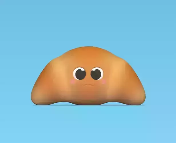 Croissant plastic toy 3D print model