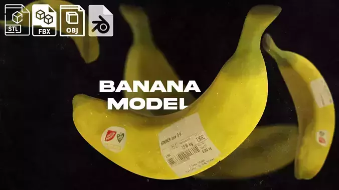 Banana glows 3D model
