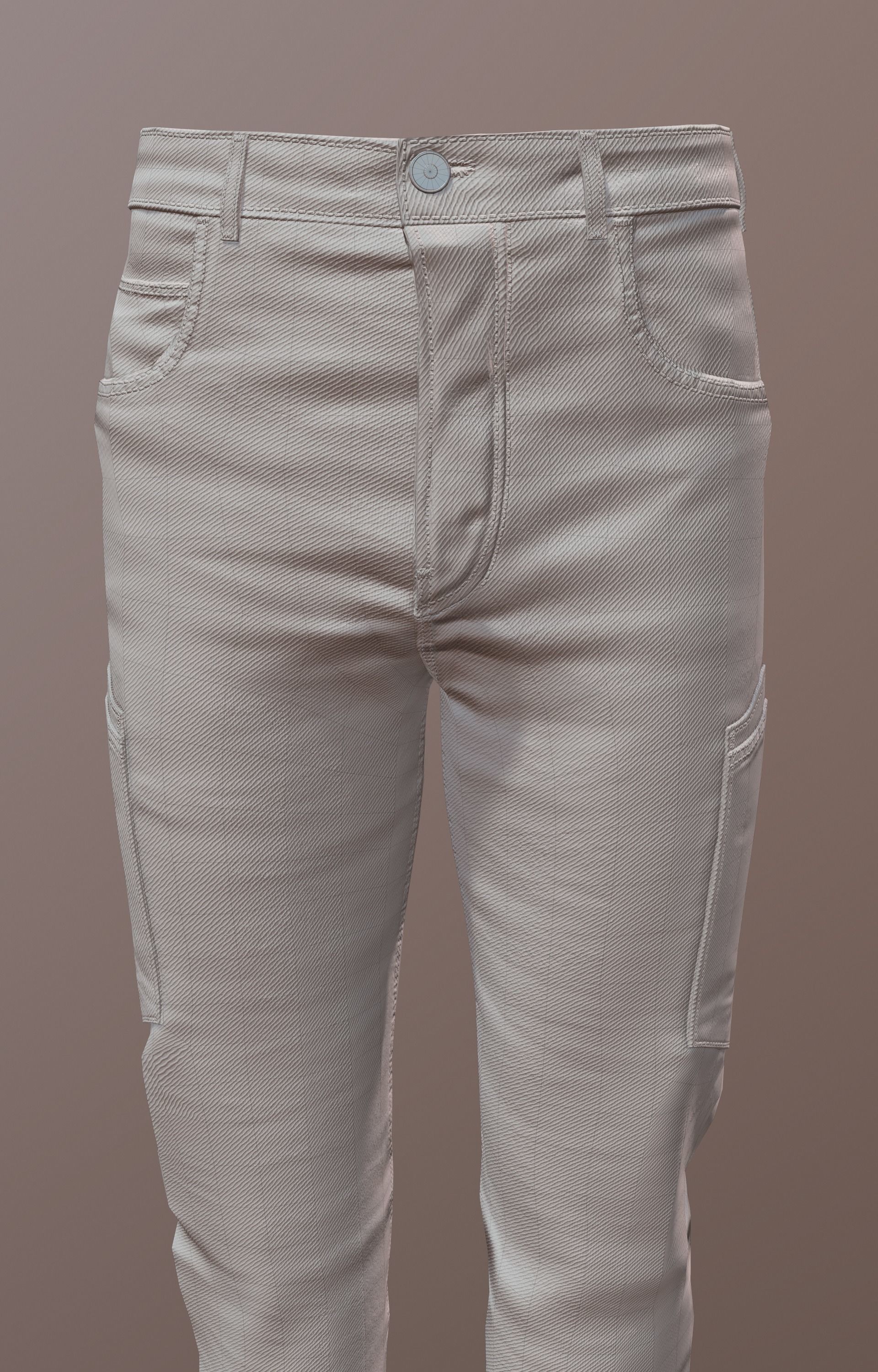 Jeans 1 denim pants Low-poly 3D model_10
