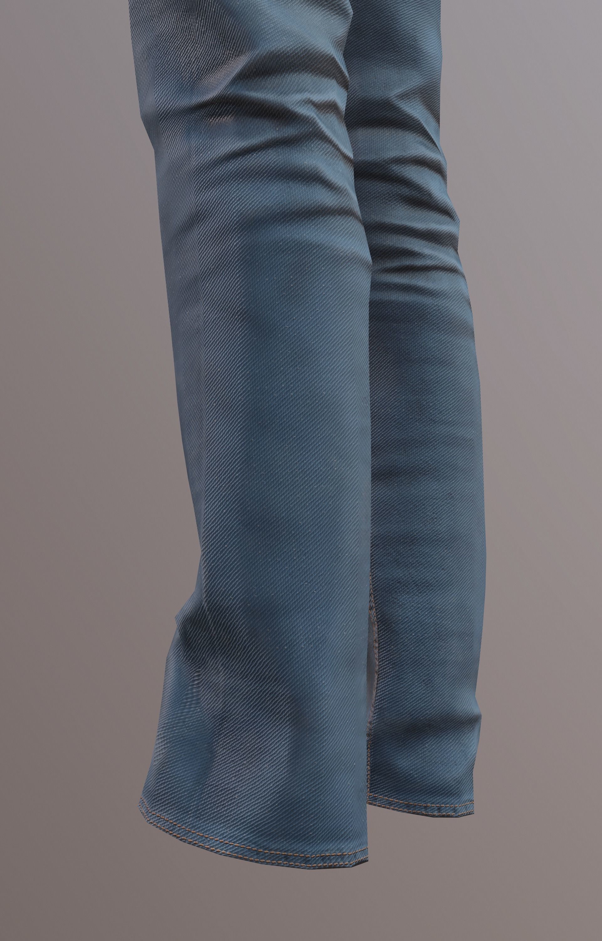 Jeans 1 denim pants Low-poly 3D model_15