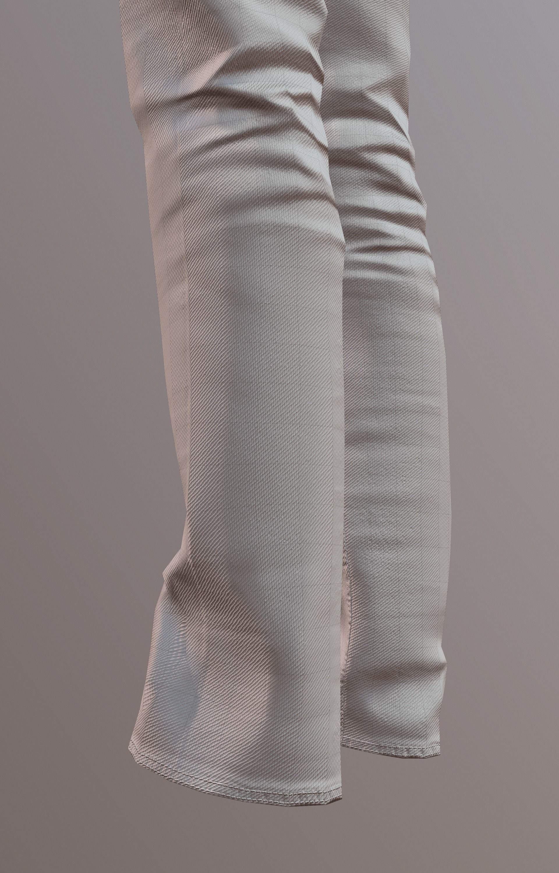 Jeans 1 denim pants Low-poly 3D model_14