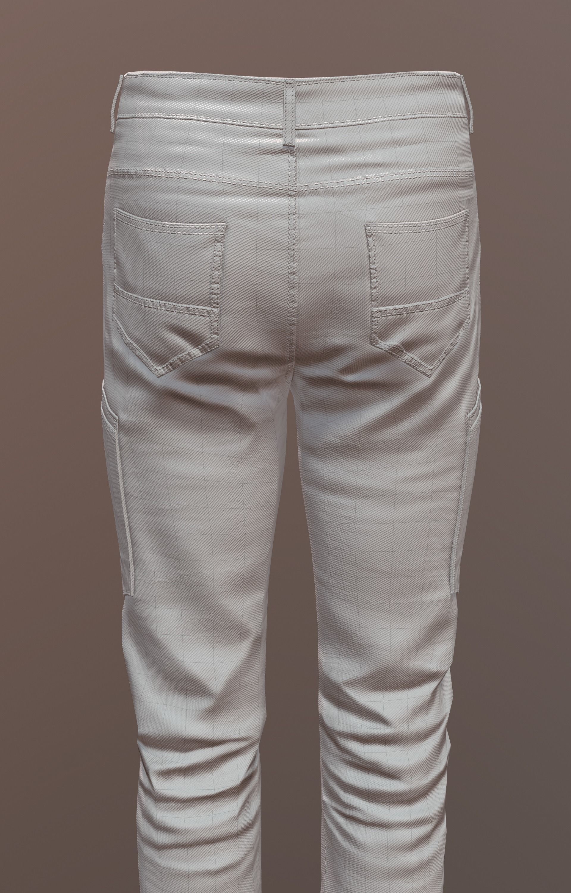 Jeans 1 denim pants Low-poly 3D model_13