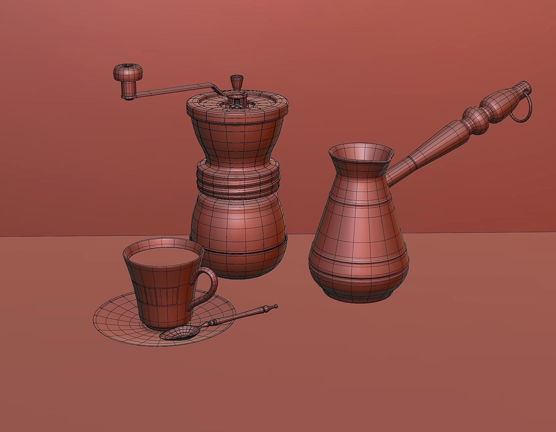 Scene from coffee appliances 3D model_6