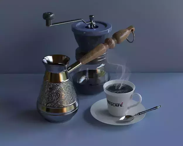 Scene from coffee appliances 3D model