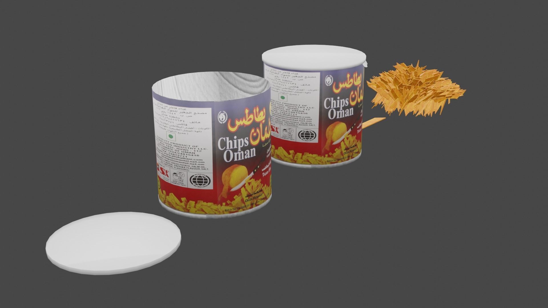 oman chips collection model 3D model_3