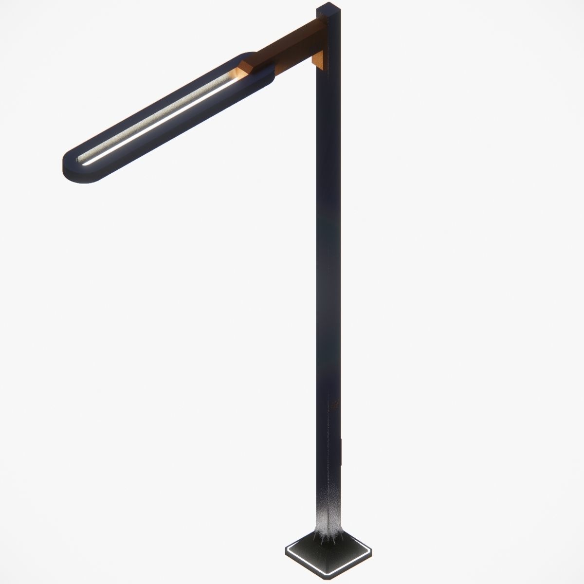 Sci-fi Simple Street Light Post 002 3D model_12