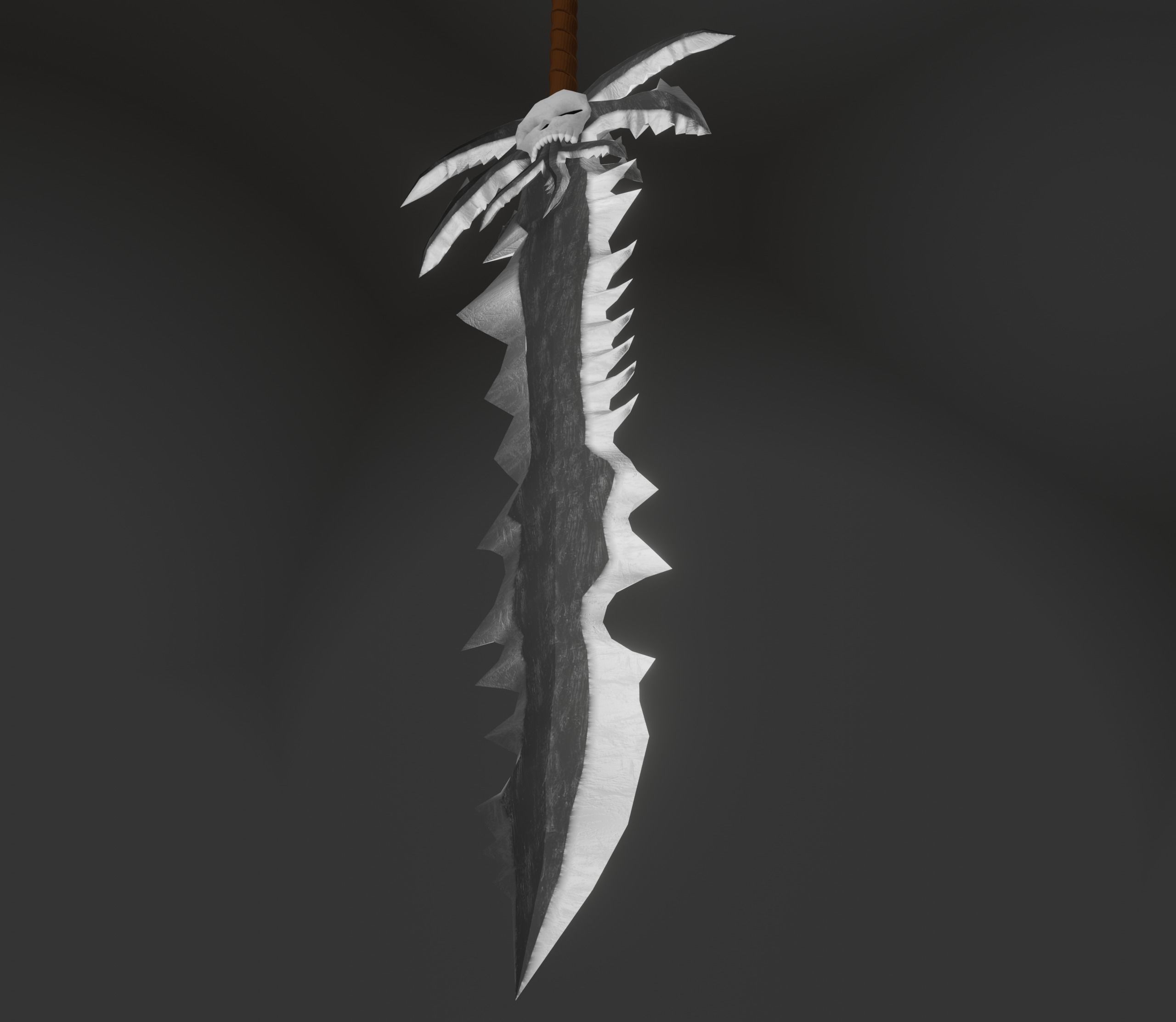 Fantasy sword Free low-poly 3D model_3