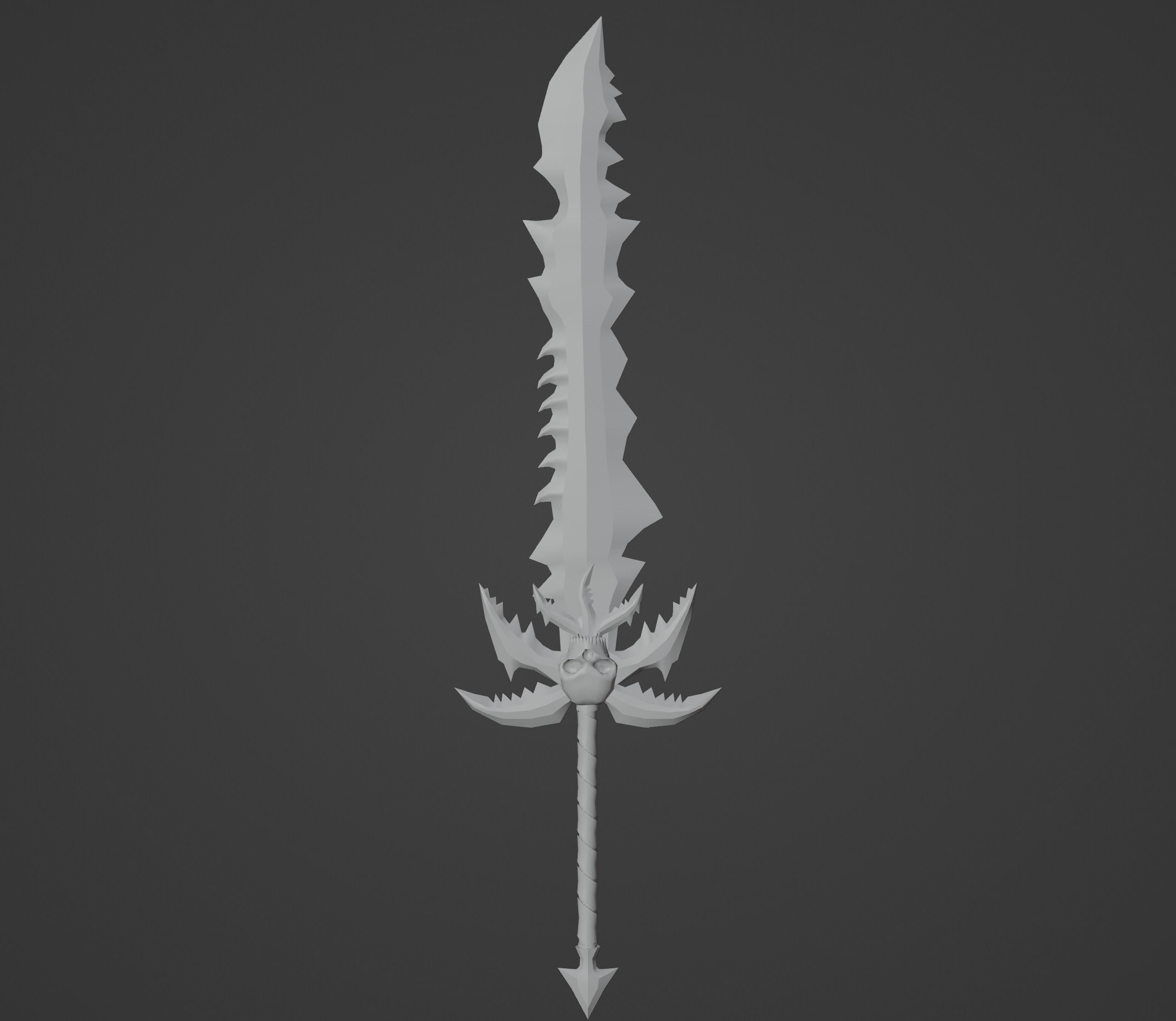 Fantasy sword Free low-poly 3D model_7