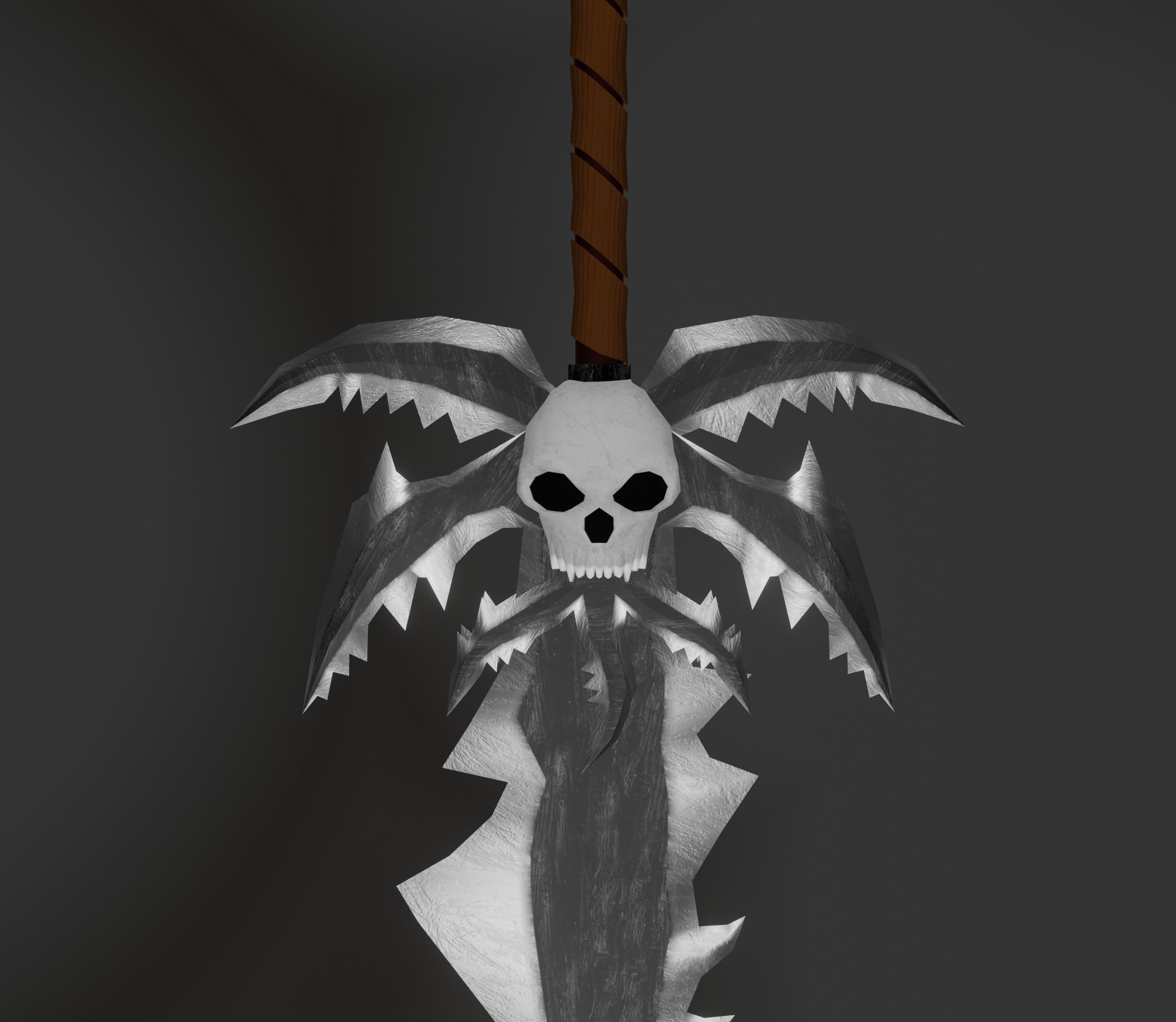 Fantasy sword Free low-poly 3D model_4