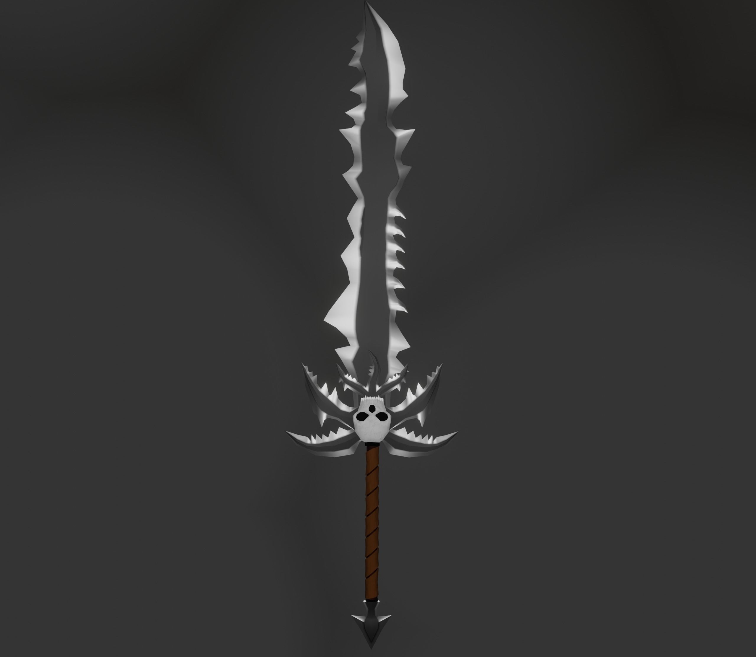 Fantasy sword Free low-poly 3D model_5