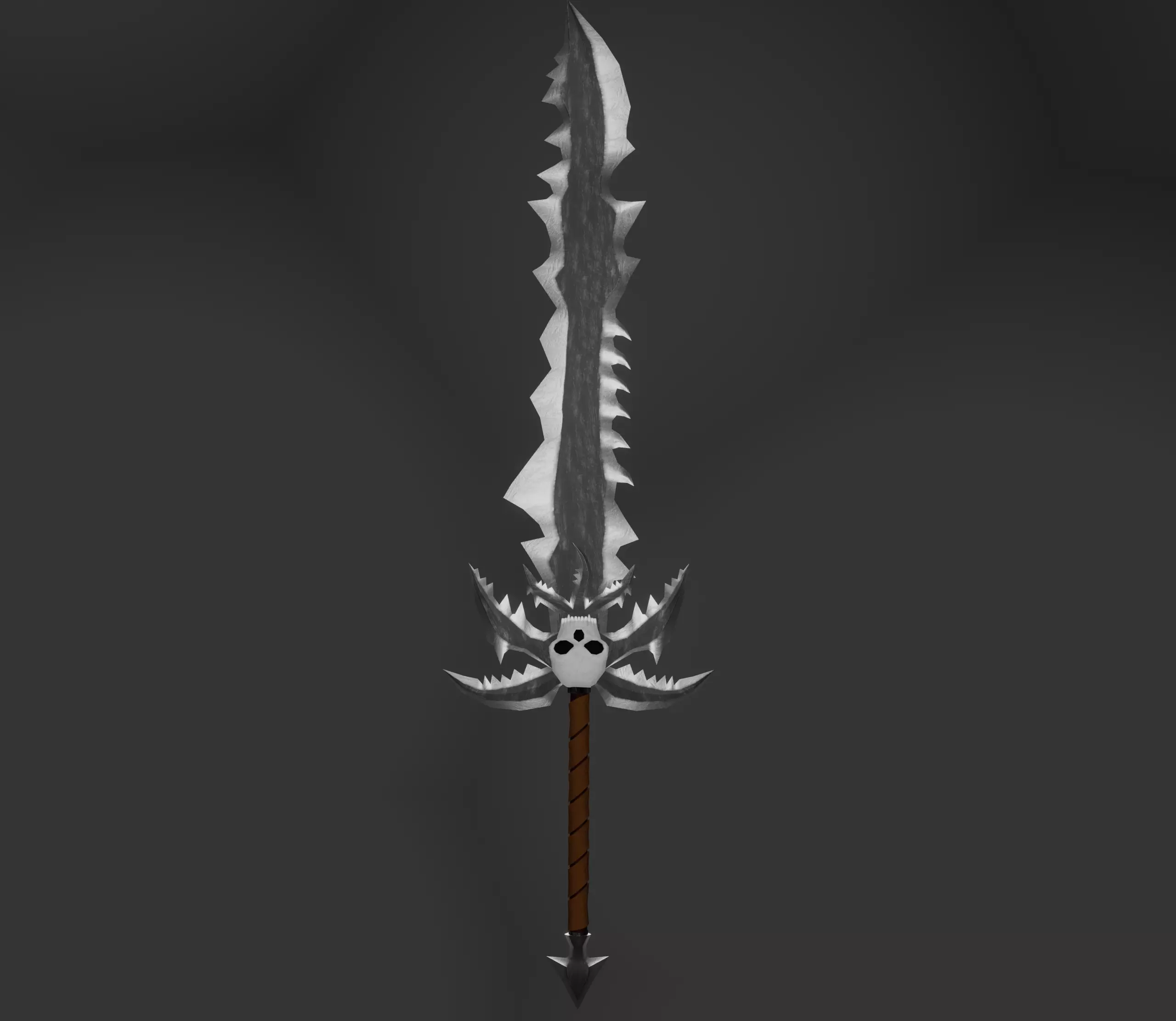 Fantasy sword Free low-poly 3D model_0