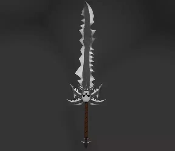 Fantasy sword Free low-poly 3D model