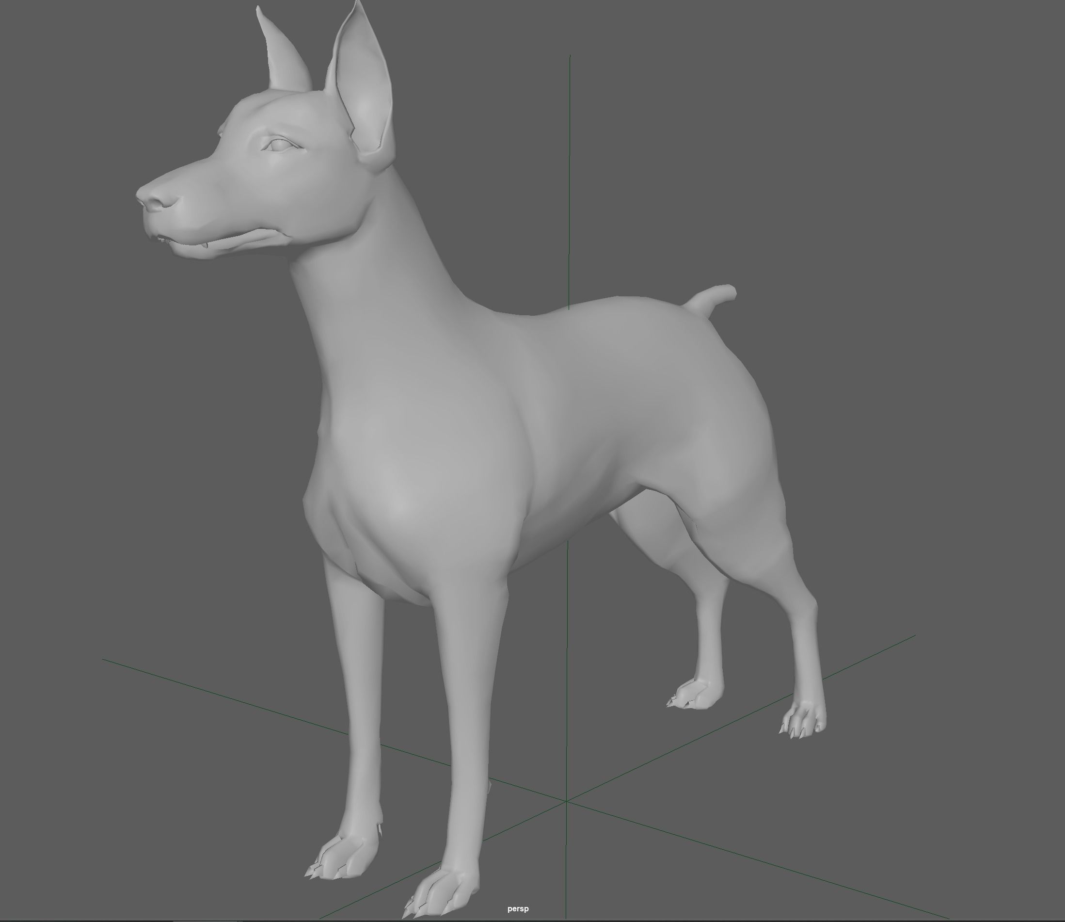  Doberman Dog Rig 3D model_9
