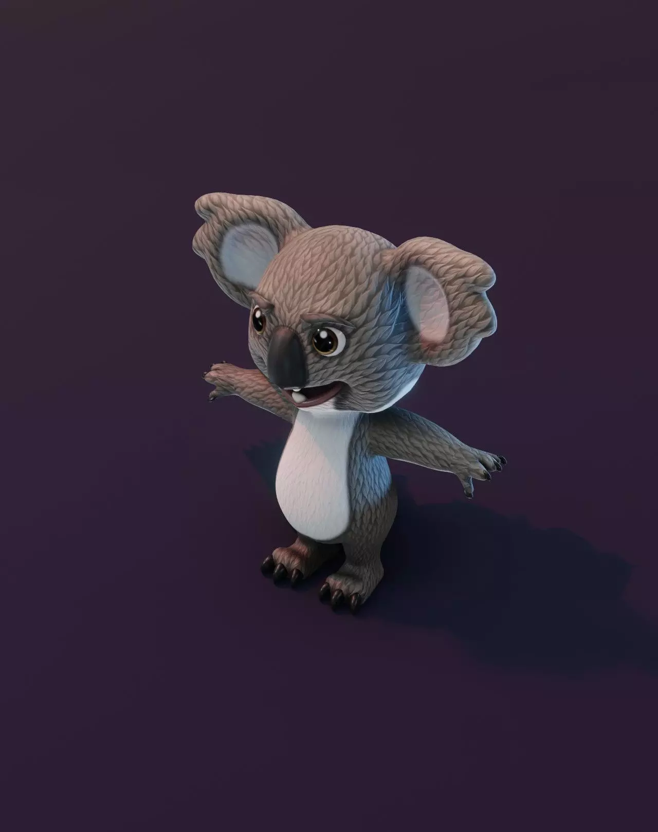 Cartoon Koala 3D Model Low-poly 3D model_0