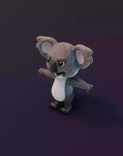 Cartoon Koala 3D Model