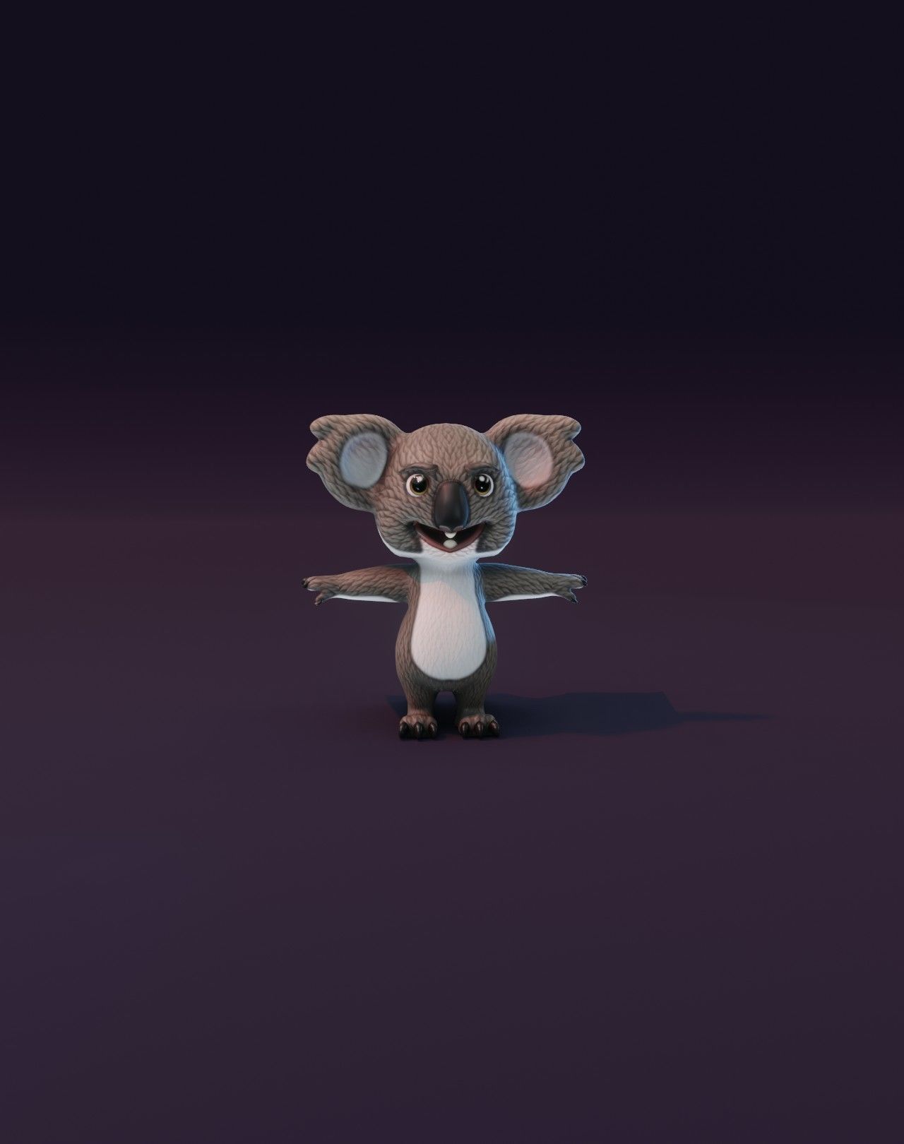 Cartoon Koala 3D Model Low-poly 3D model_10