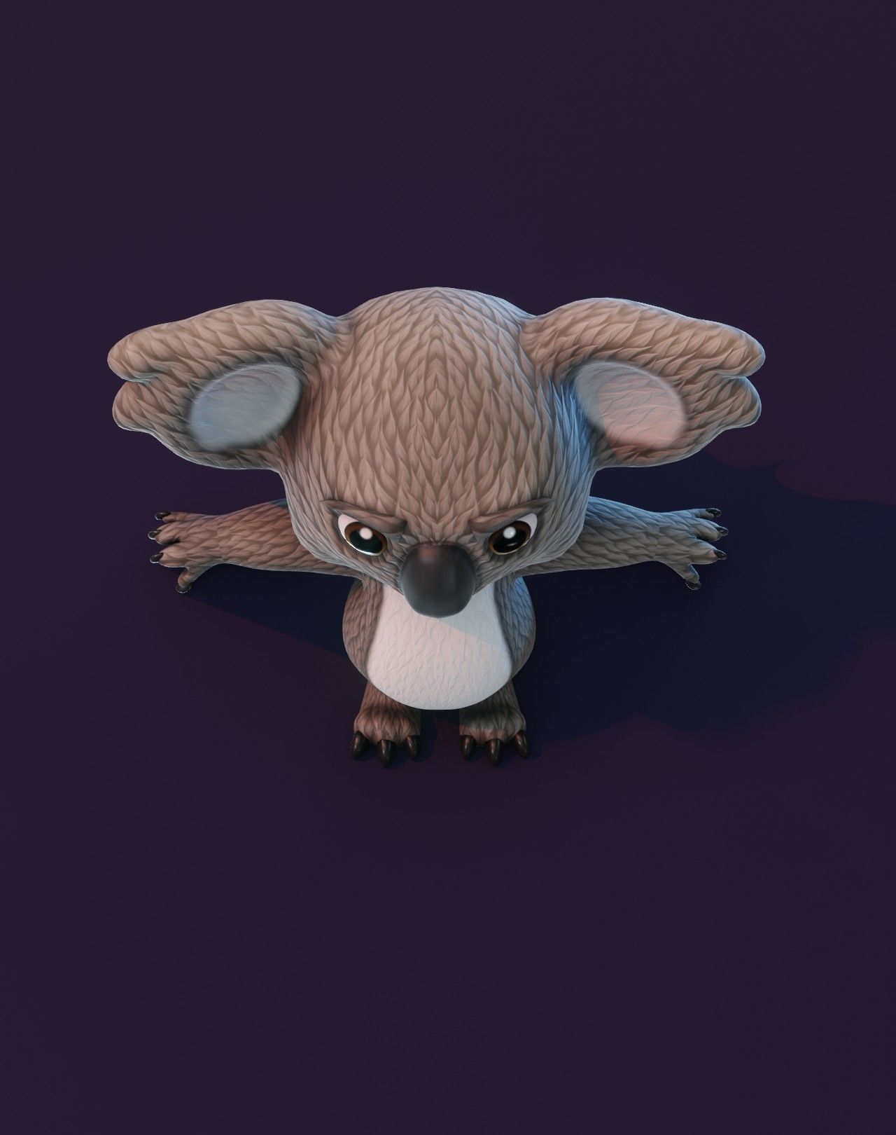 Cartoon Koala 3D Model Low-poly 3D model_14