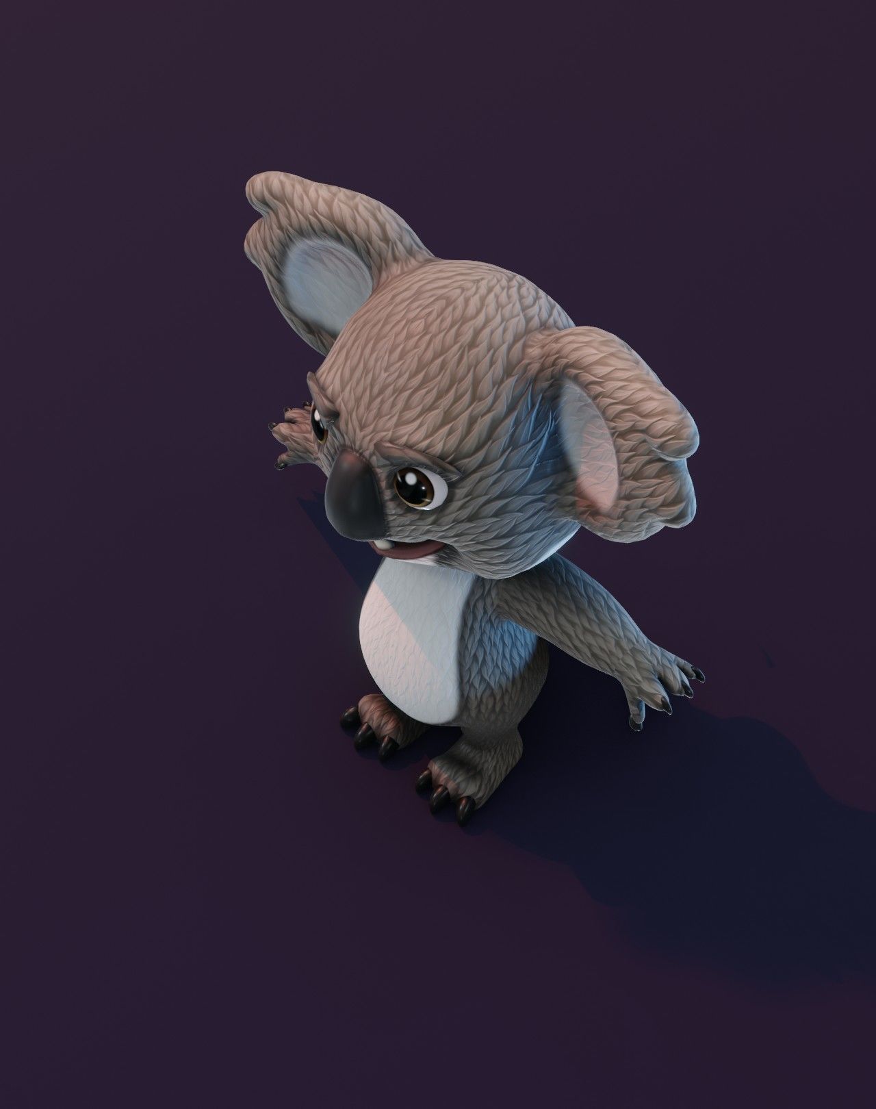 Cartoon Koala 3D Model Low-poly 3D model_9