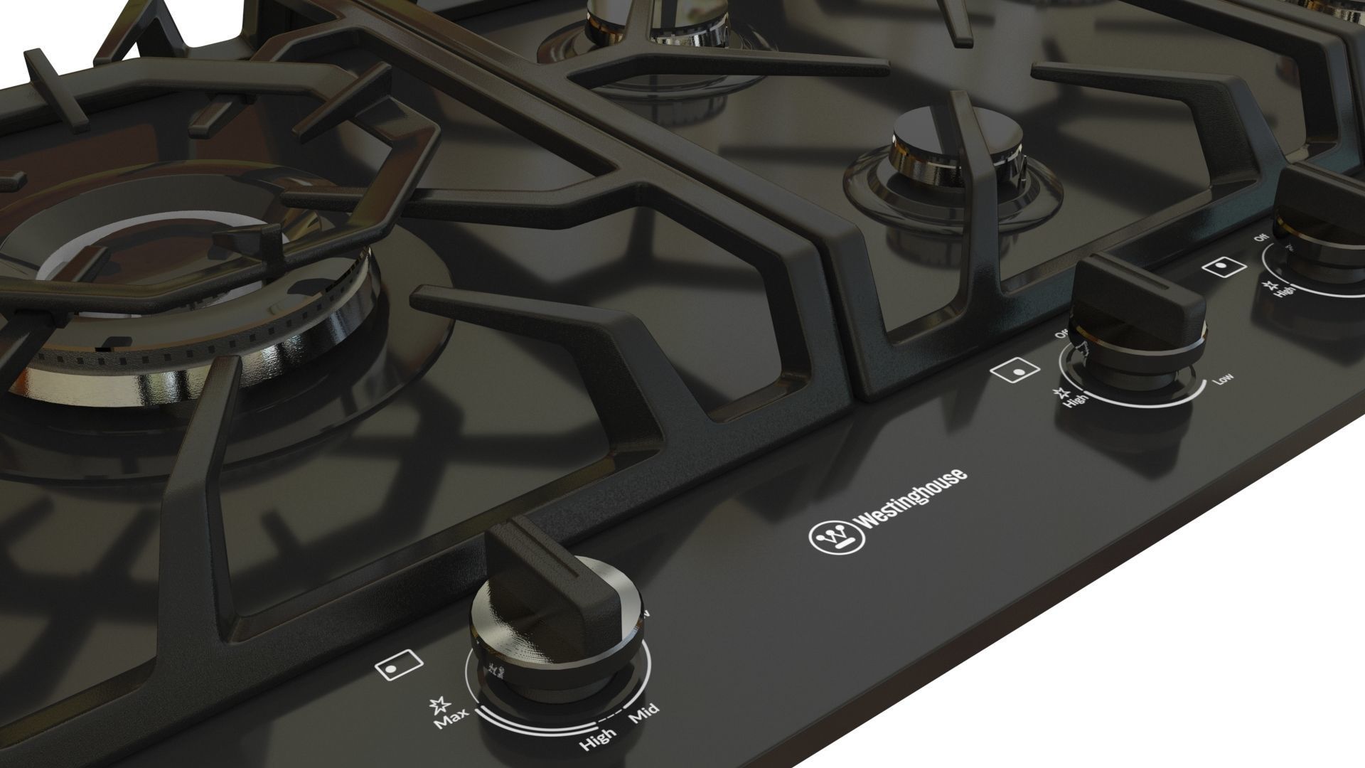 Cooktop collection samsung induction hob Low-poly 3D model_8