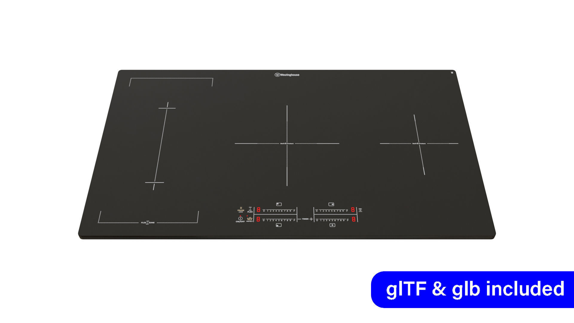 Cooktop collection samsung induction hob Low-poly 3D model_20