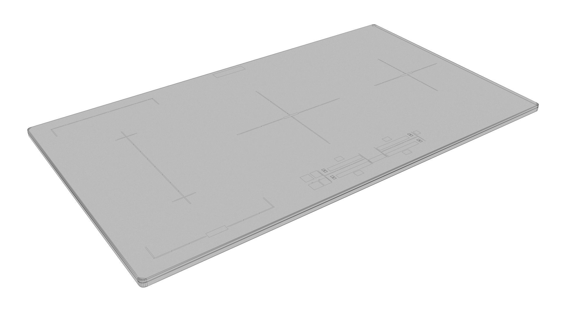 Cooktop collection samsung induction hob Low-poly 3D model_27