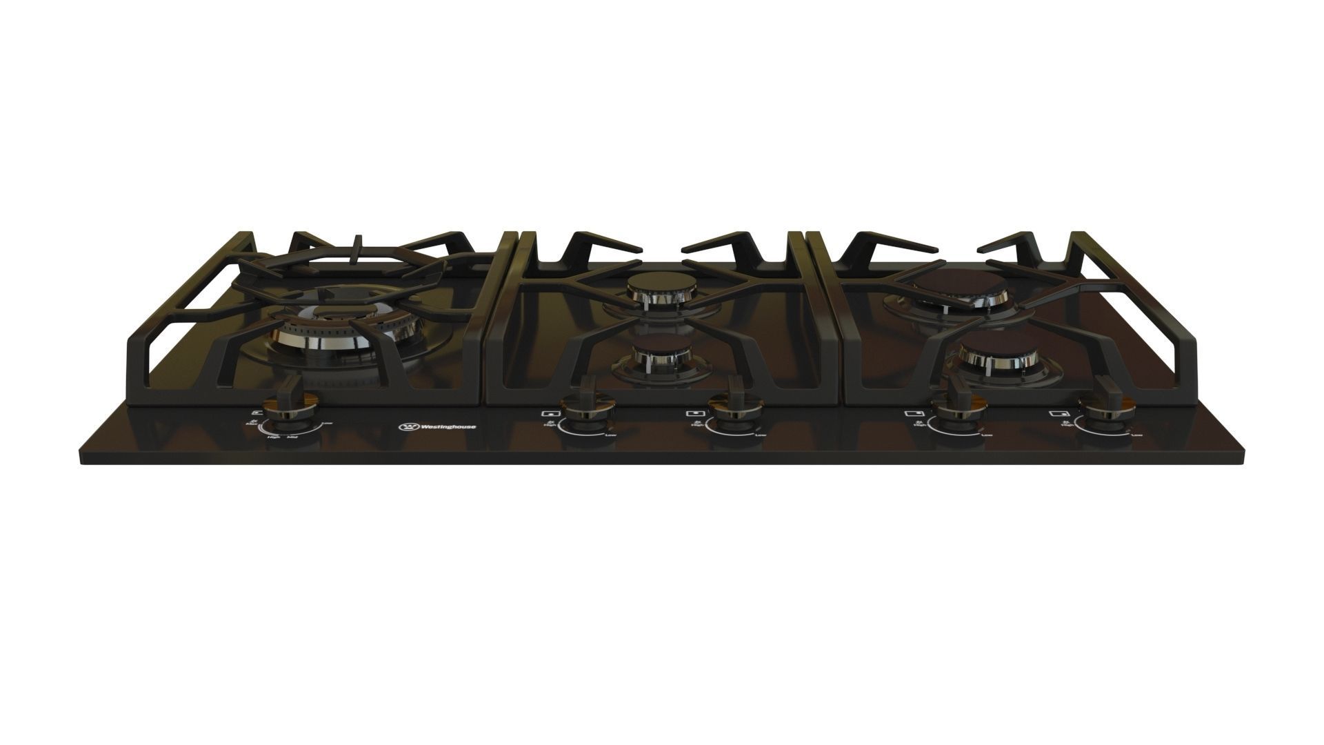 Cooktop collection samsung induction hob Low-poly 3D model_7