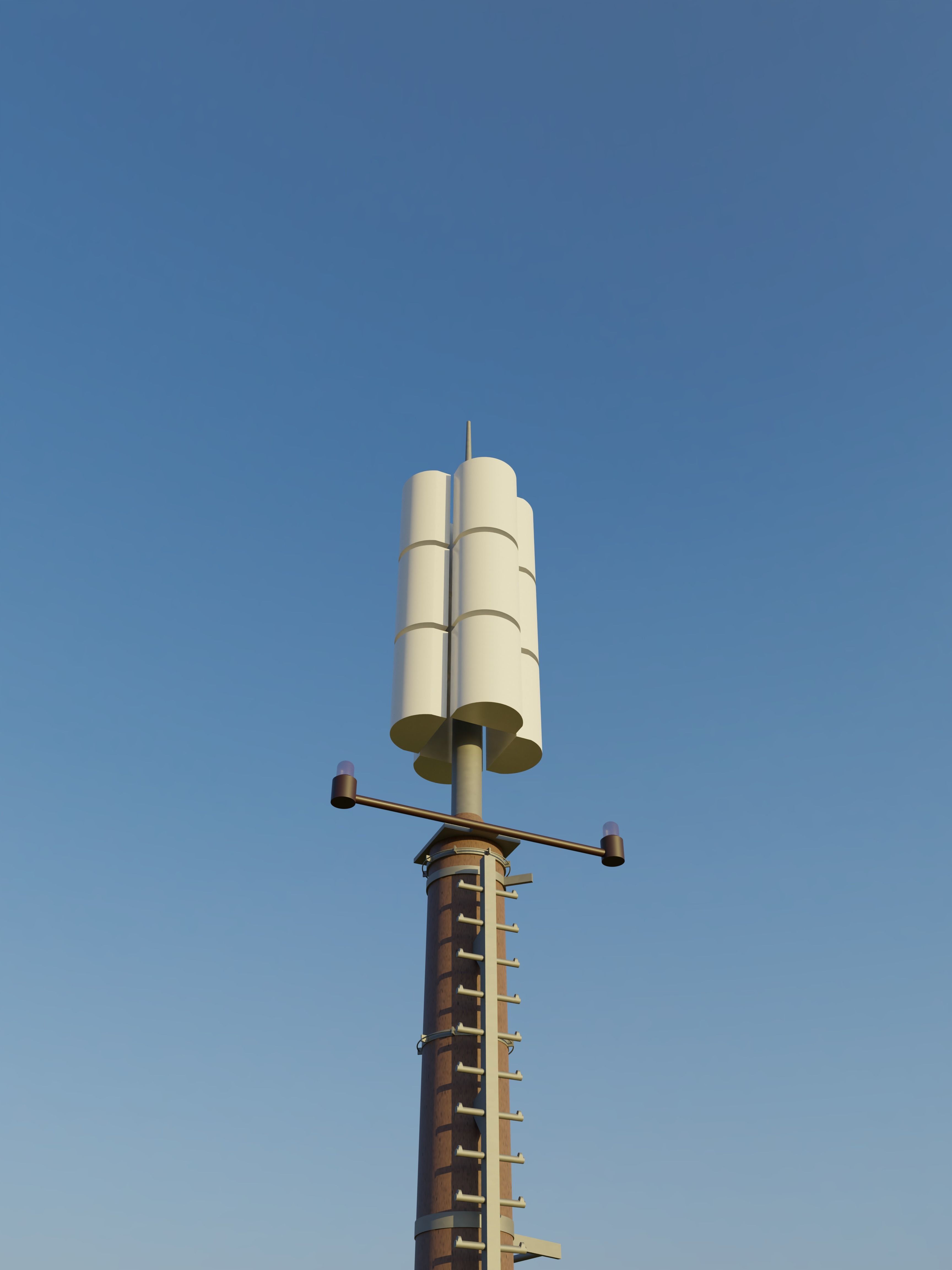 3D model Small Military Radio Transmission Mast Limberg VR / AR / low