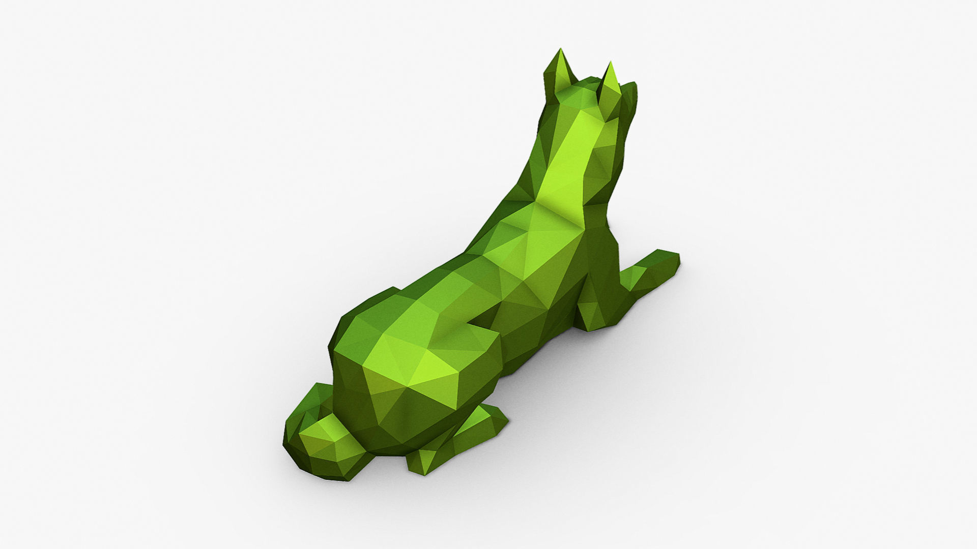 Husky  lying down 3D print model_3