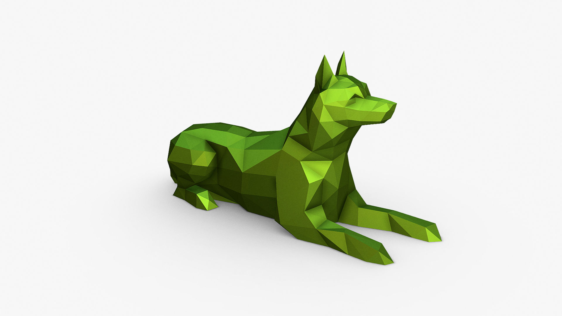 Husky  lying down 3D print model_5