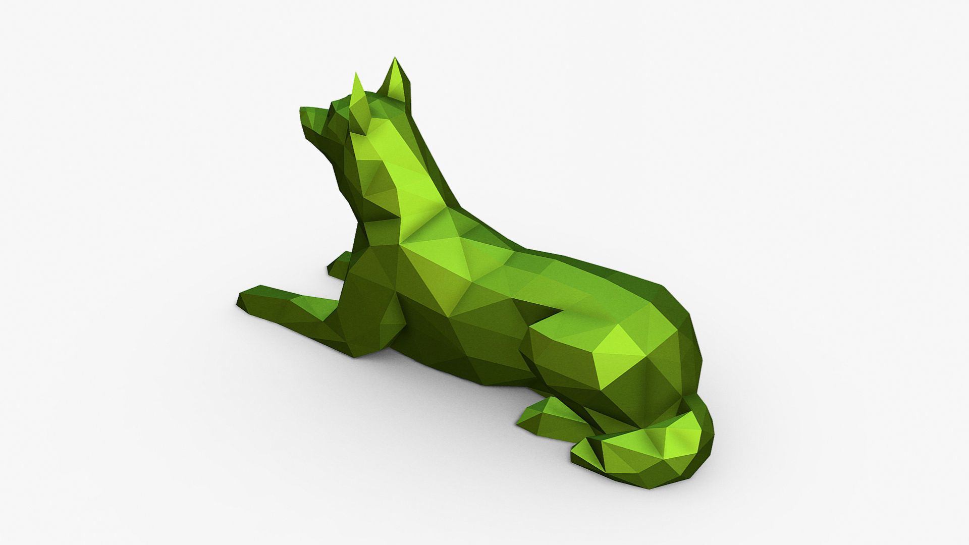 Husky  lying down 3D print model_2