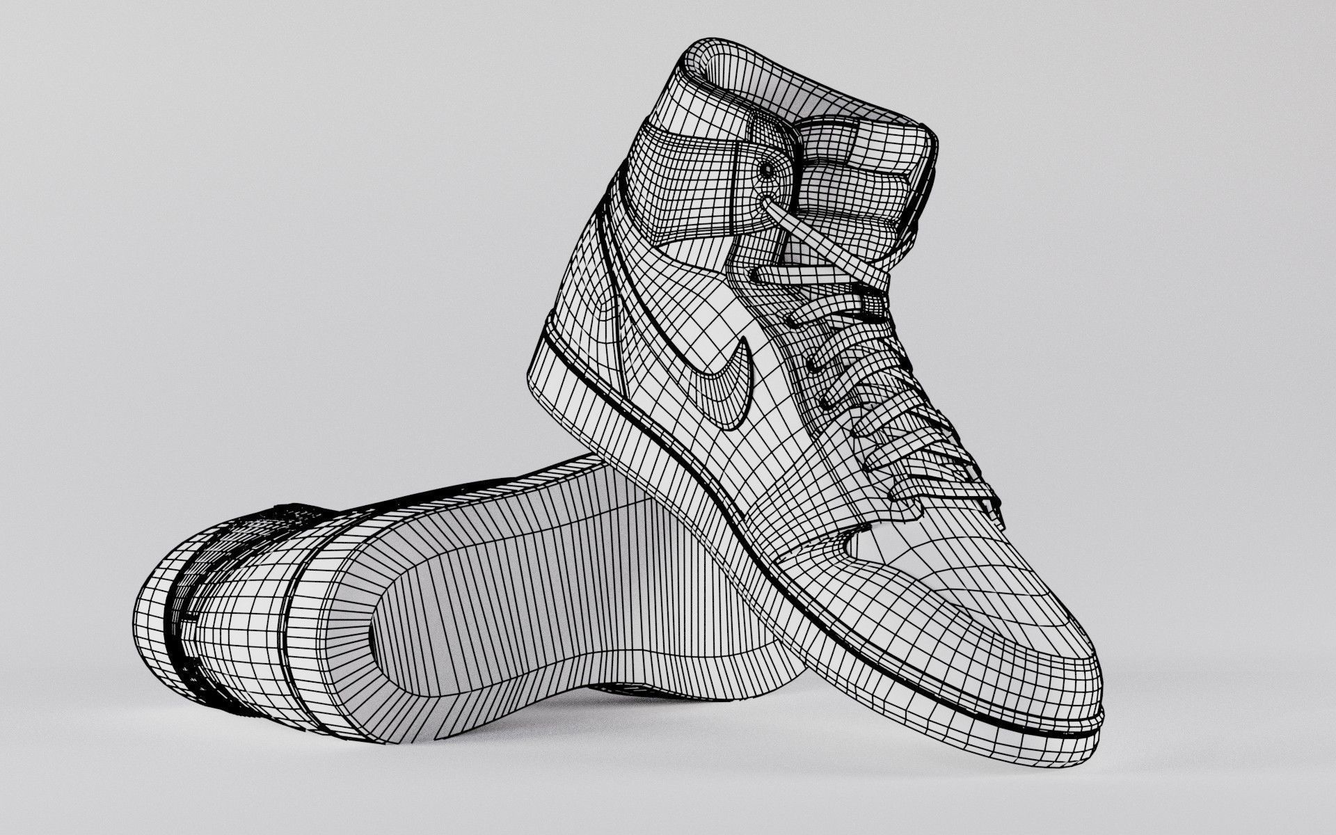 Air Jordan 1 Variety Pack  Low-poly 3D model_3