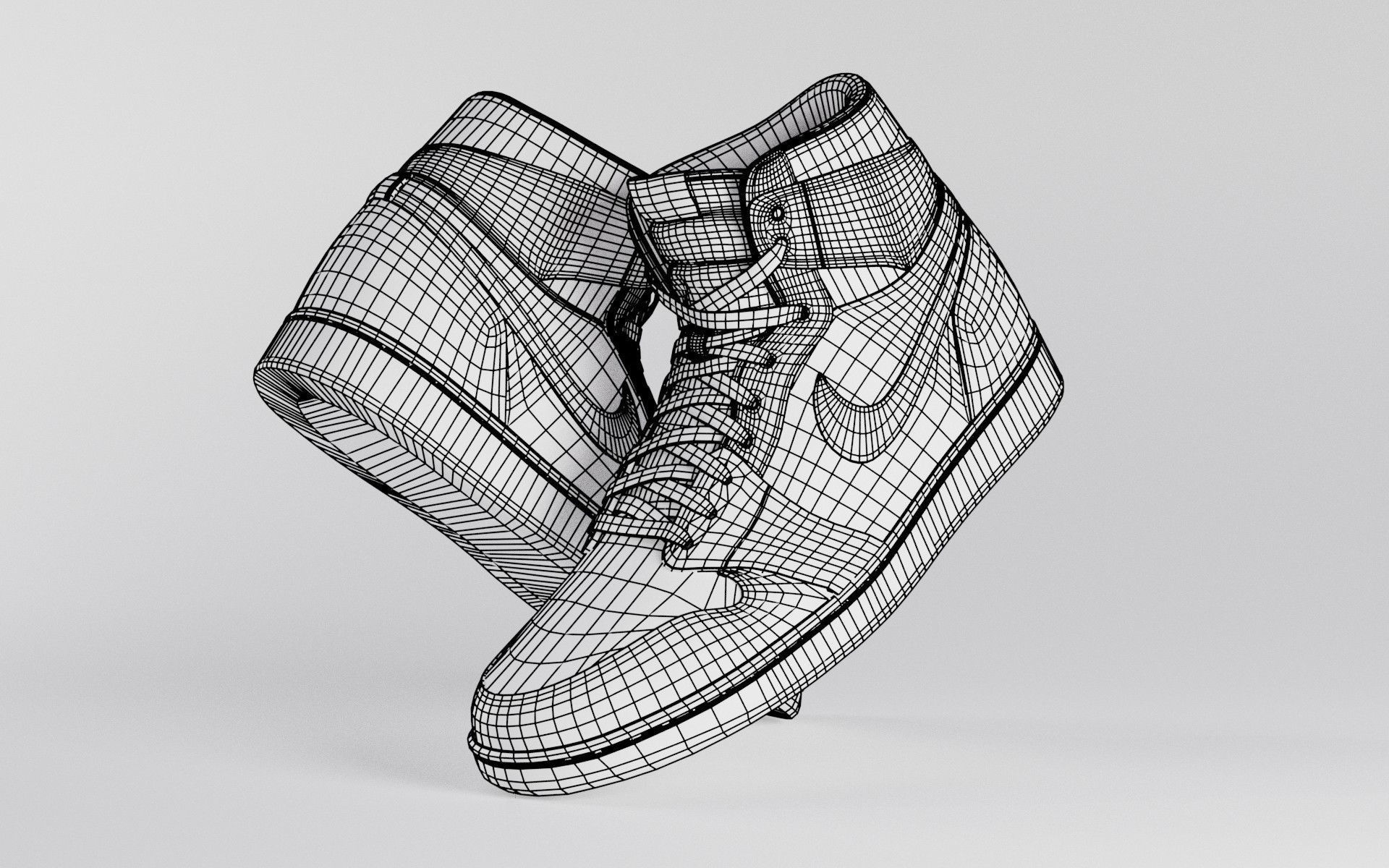 Air Jordan 1 Variety Pack  Low-poly 3D model_16