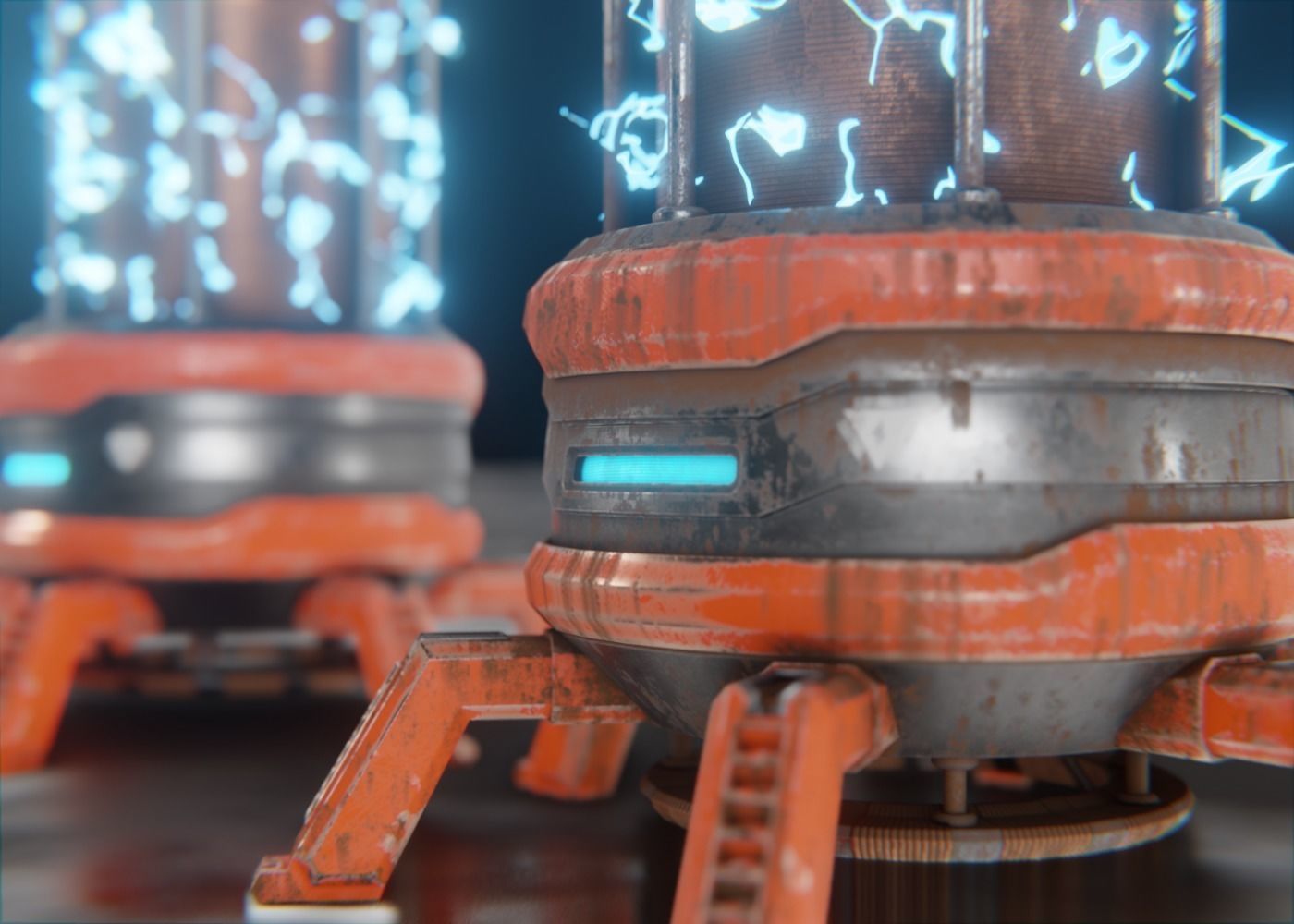 Sci-Fi Reactor Low-poly 3D model_3