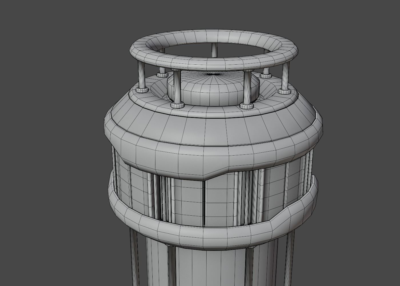 Sci-Fi Reactor Low-poly 3D model_9
